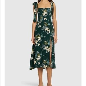 Reformation Forest Green Dress